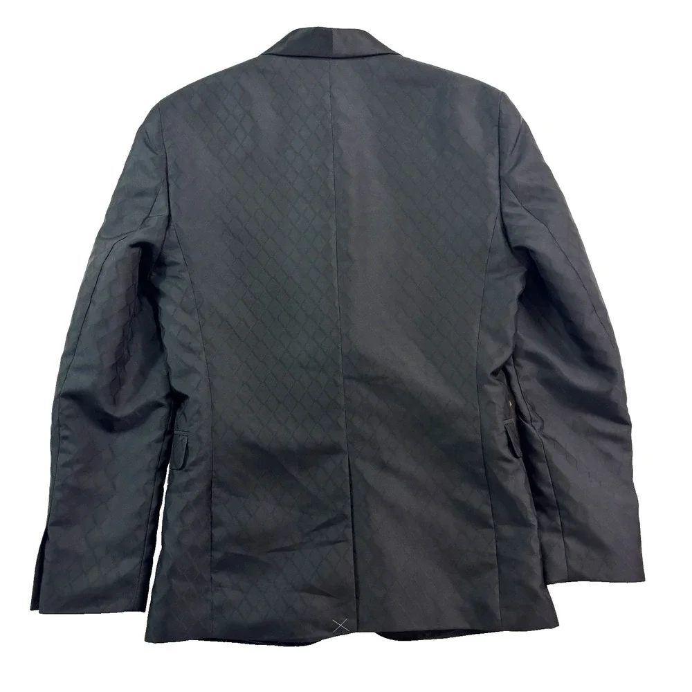 NEW Express 36R Slim Tuxedo Jacket tux‎ shawl satin diamond pattern formal black